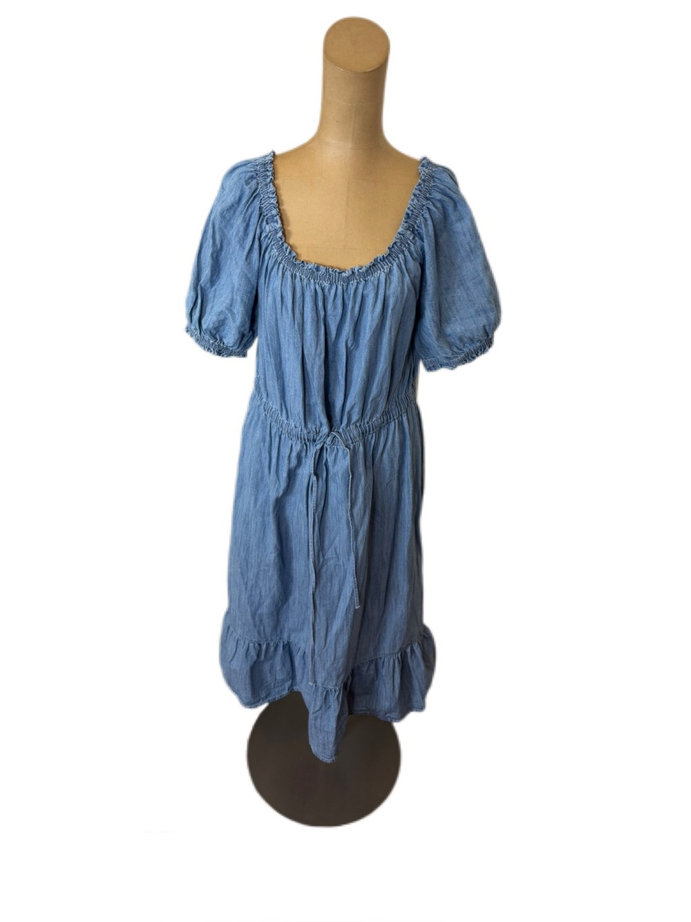 Style & Co Blue Denim Chambray Cotton Dress Size Large